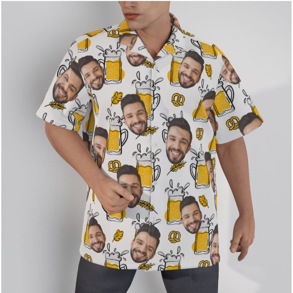 Funny Beer Custom Face Hawaiian Shirt (1)