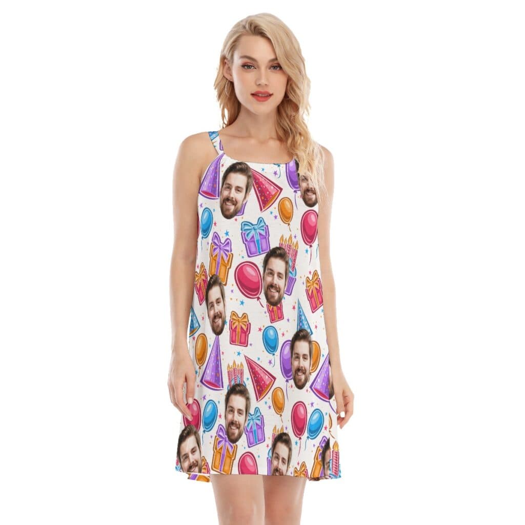 Funny Custom Birthday Women's Cami Dress (1)