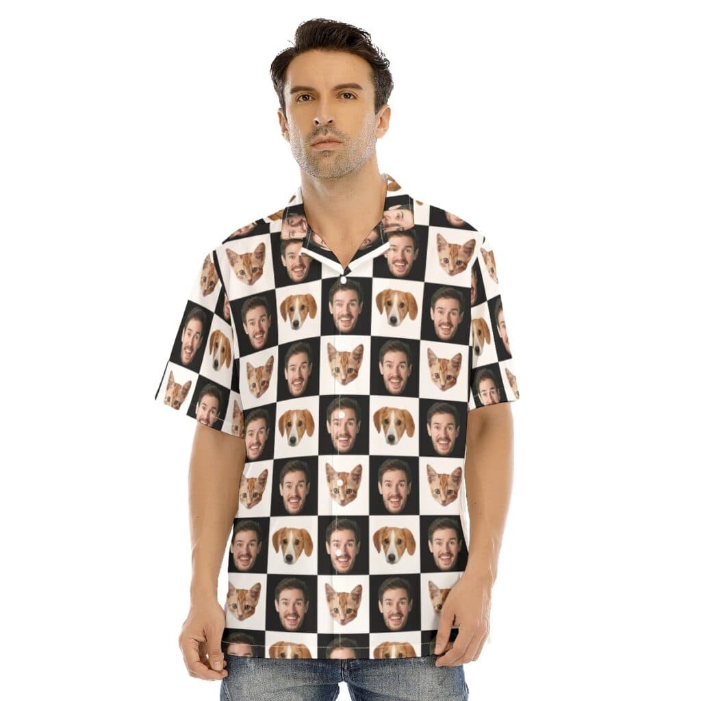 Funny Custom Dog Face And Owner Hawaiian Shirt (1)