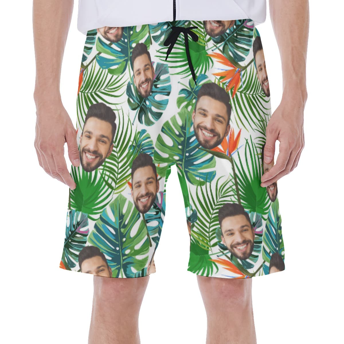 Funny Custom Face Hawaiian Shorts For Men (1)