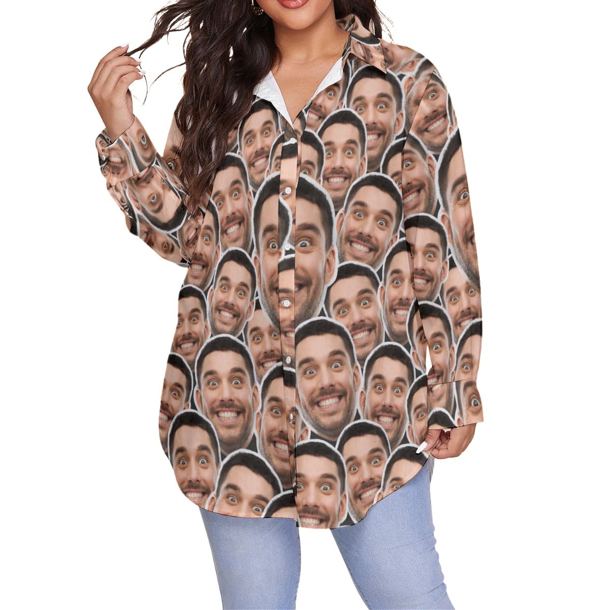 Funny Custom Hawaiian Plus Size Shirt With Multiple Faces (1)