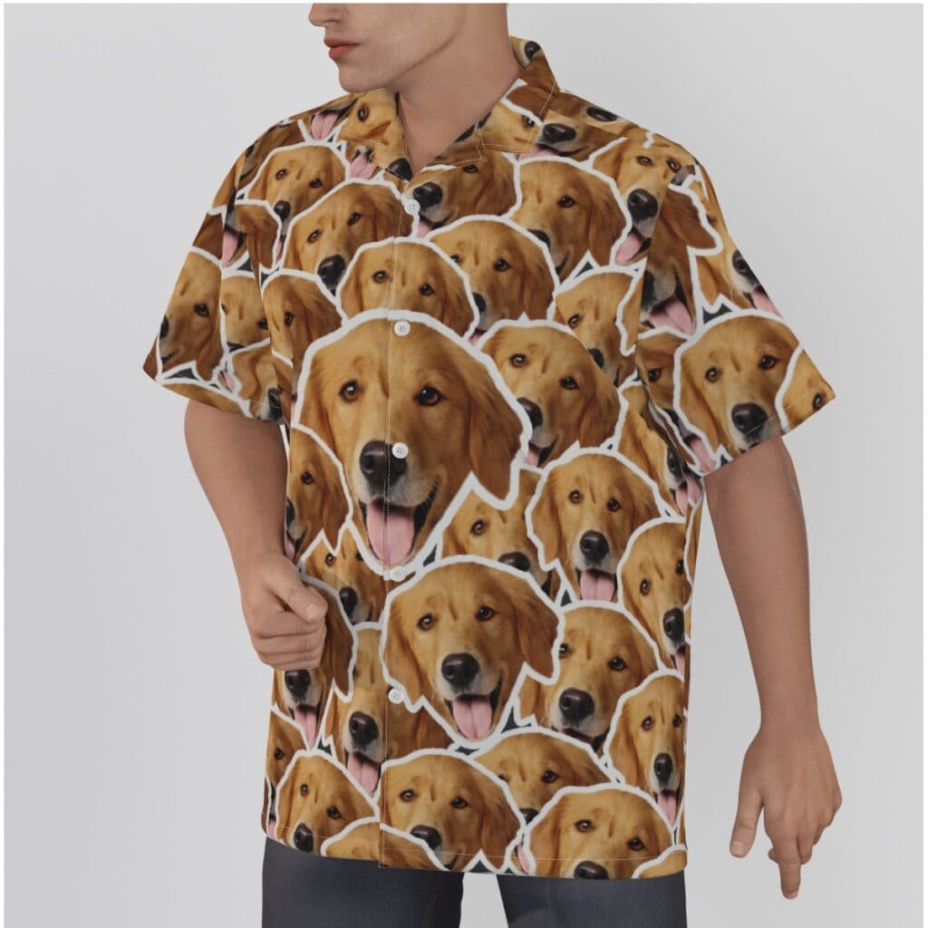 Funny Custom Hawaiian Shirt With Multi Dog Faces