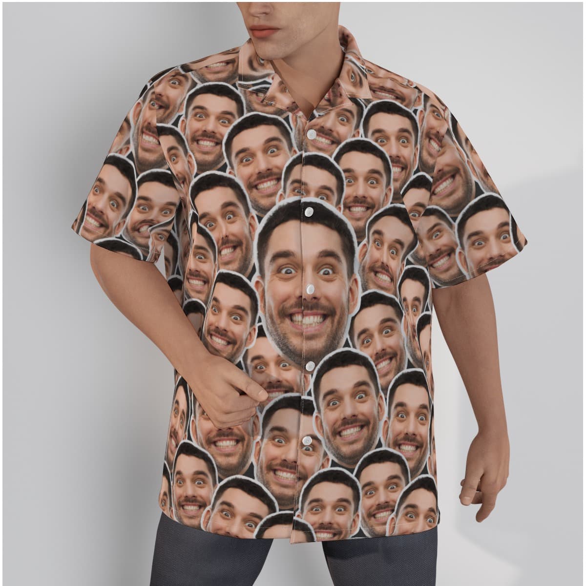 Funny Custom Hawaiian Shirt With Multiple Faces