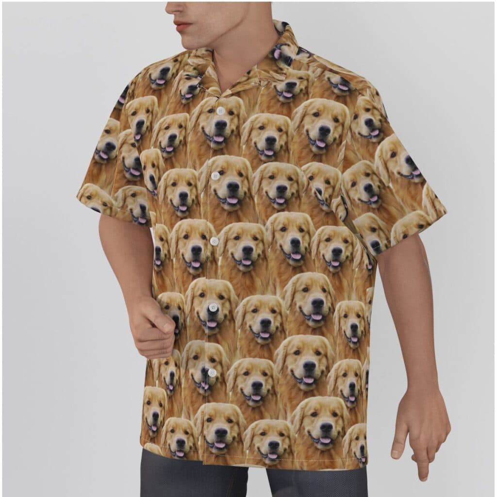 Funny Custom Multiple Dog Face Hawaiian Shirt For Men