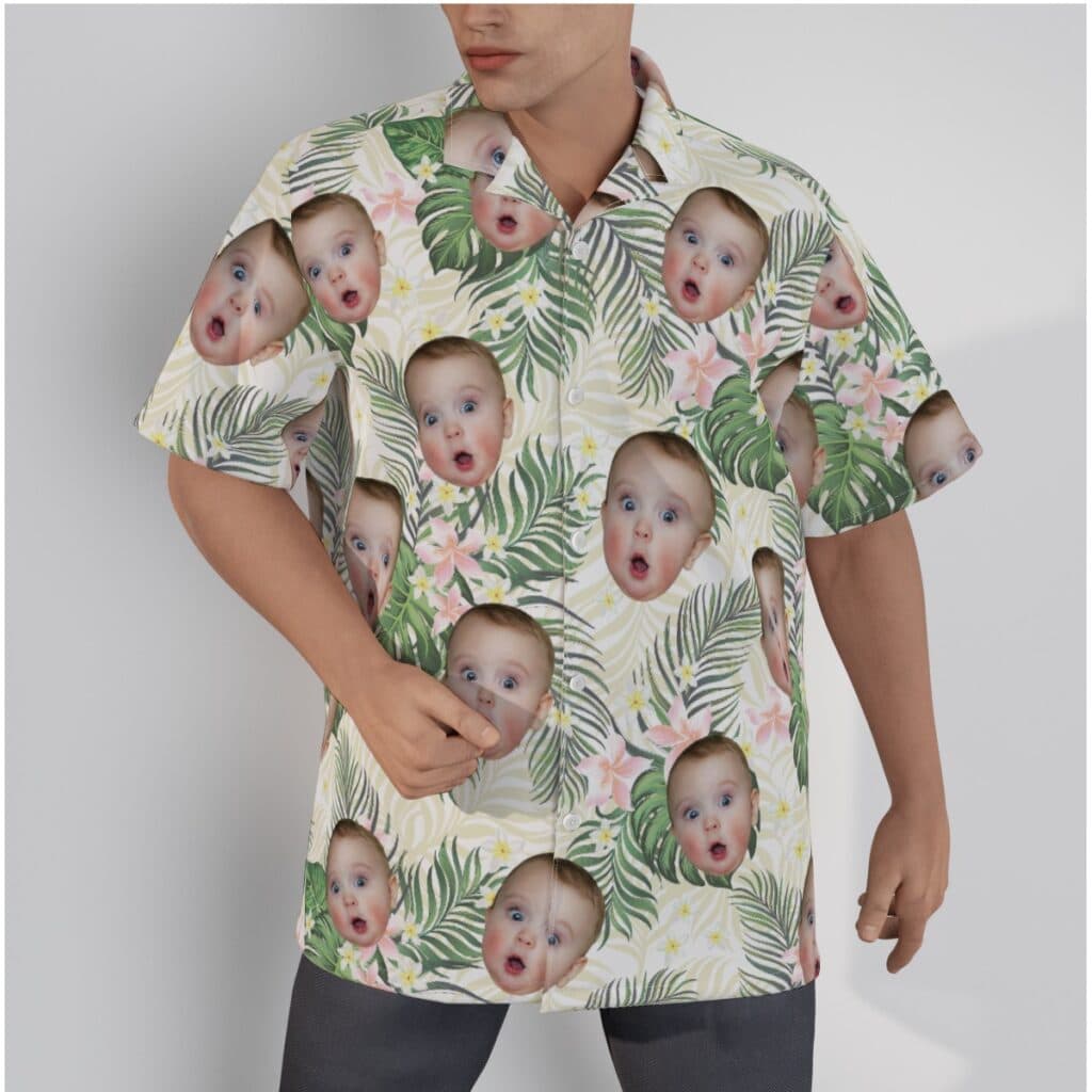 Funny Floral Custom Baby Face Hawaiian Shirt