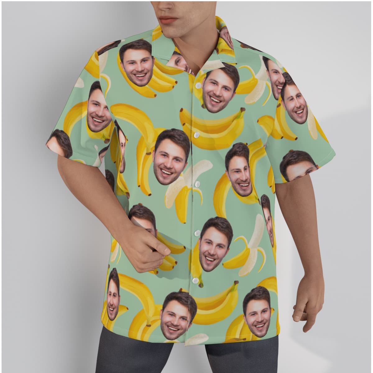 Funny Tropical Banana Custom Face Hawaiian Shirt