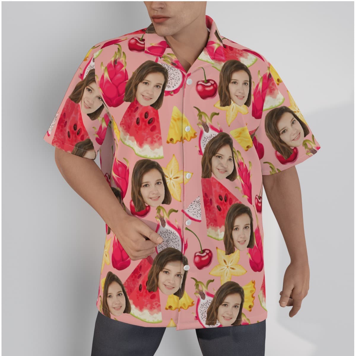 Funny Watermelon Hawaiian Shirt With Custom Face (1)