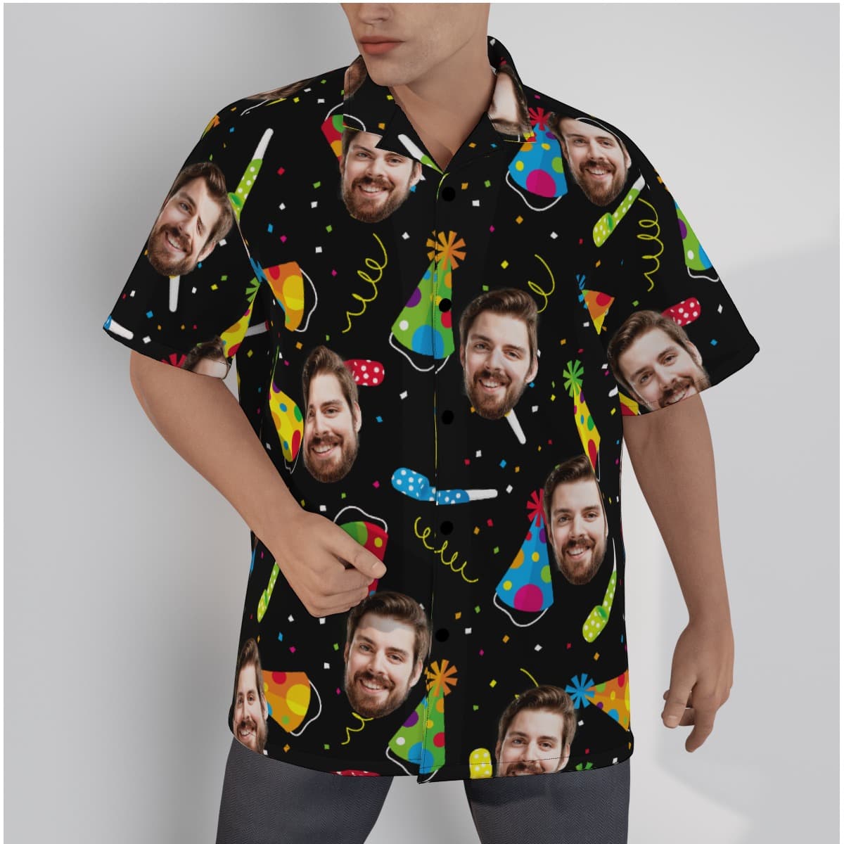 Hilarious Birthday Gift Custom Face Hawaiian Shirt (1)