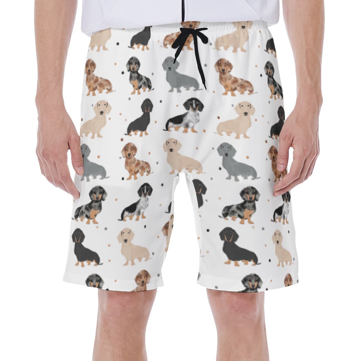Lovely Dachshund Men’s Hawaiian Swim Trunks (1)