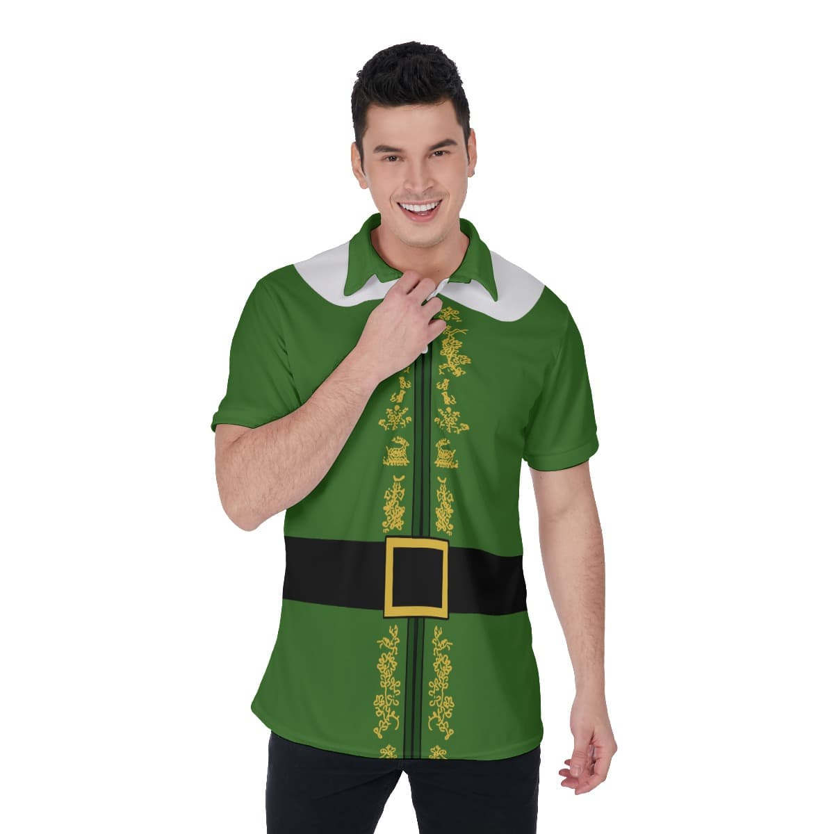 Men’s Cool Elf Costume Hawaiian Shirt (1)