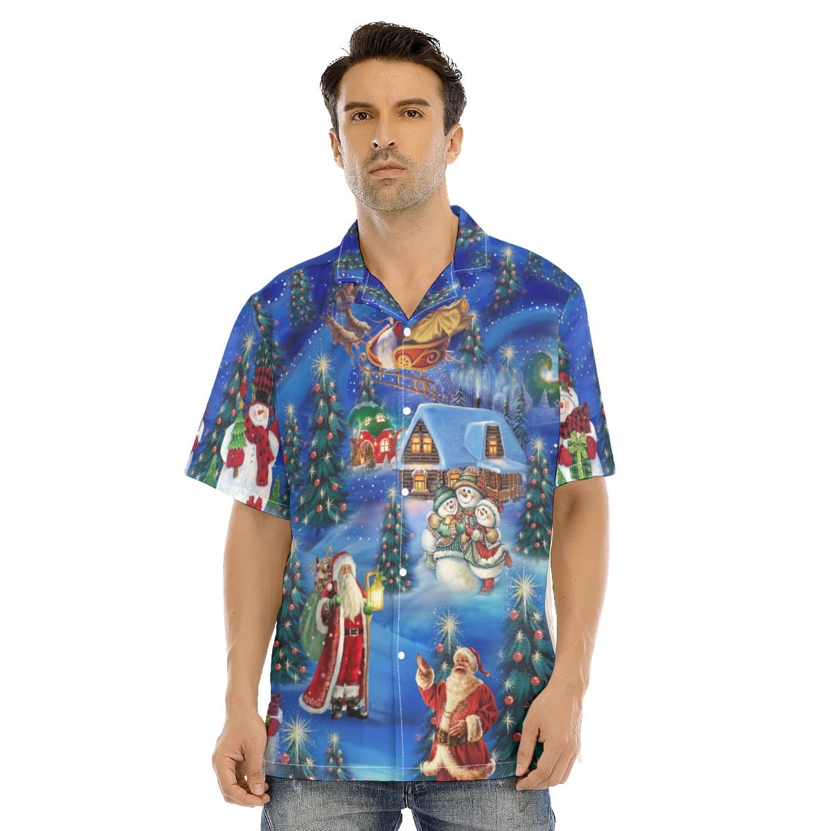 Men’s Merry Christmas Eve Hawaiian Shirt (1)