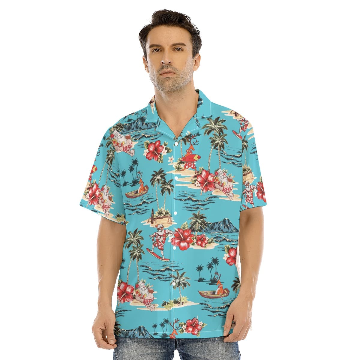 Men’s Merry Tropical Christmas Hawaiian Shirt (1)