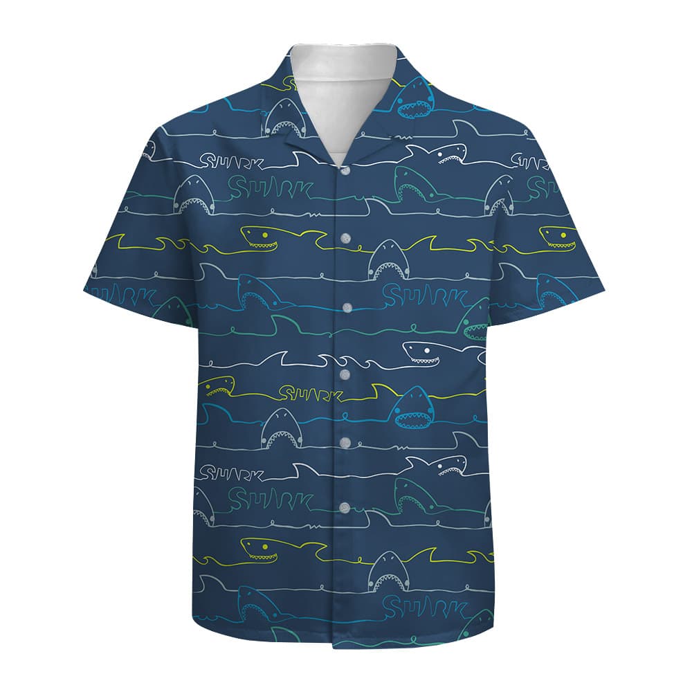 Men’s Shark Cotton Aloha Shirt (2)