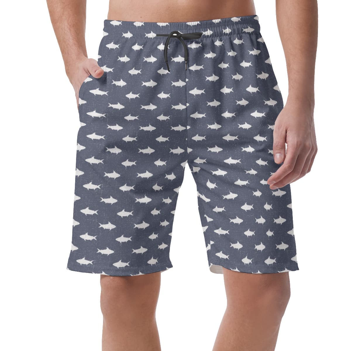 Men’s Shark Hawaiian Beach Shorts (1)