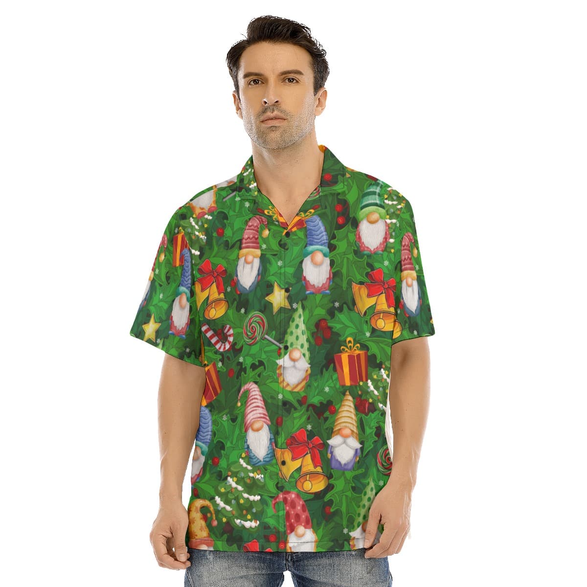 Men’s Sweet Garden Gnomes Hawaiian Shirt (1)