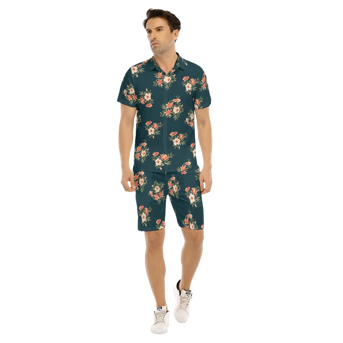 Men’s Tropical Hawaiian Shirt And Shorts (1)
