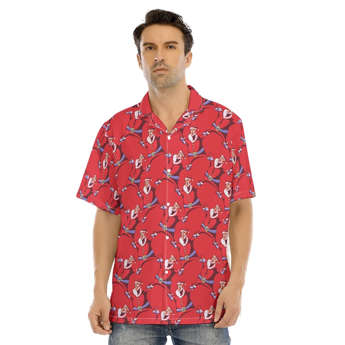 Merry Christmas Santa Red Hawaiian Shirt For Men (1)