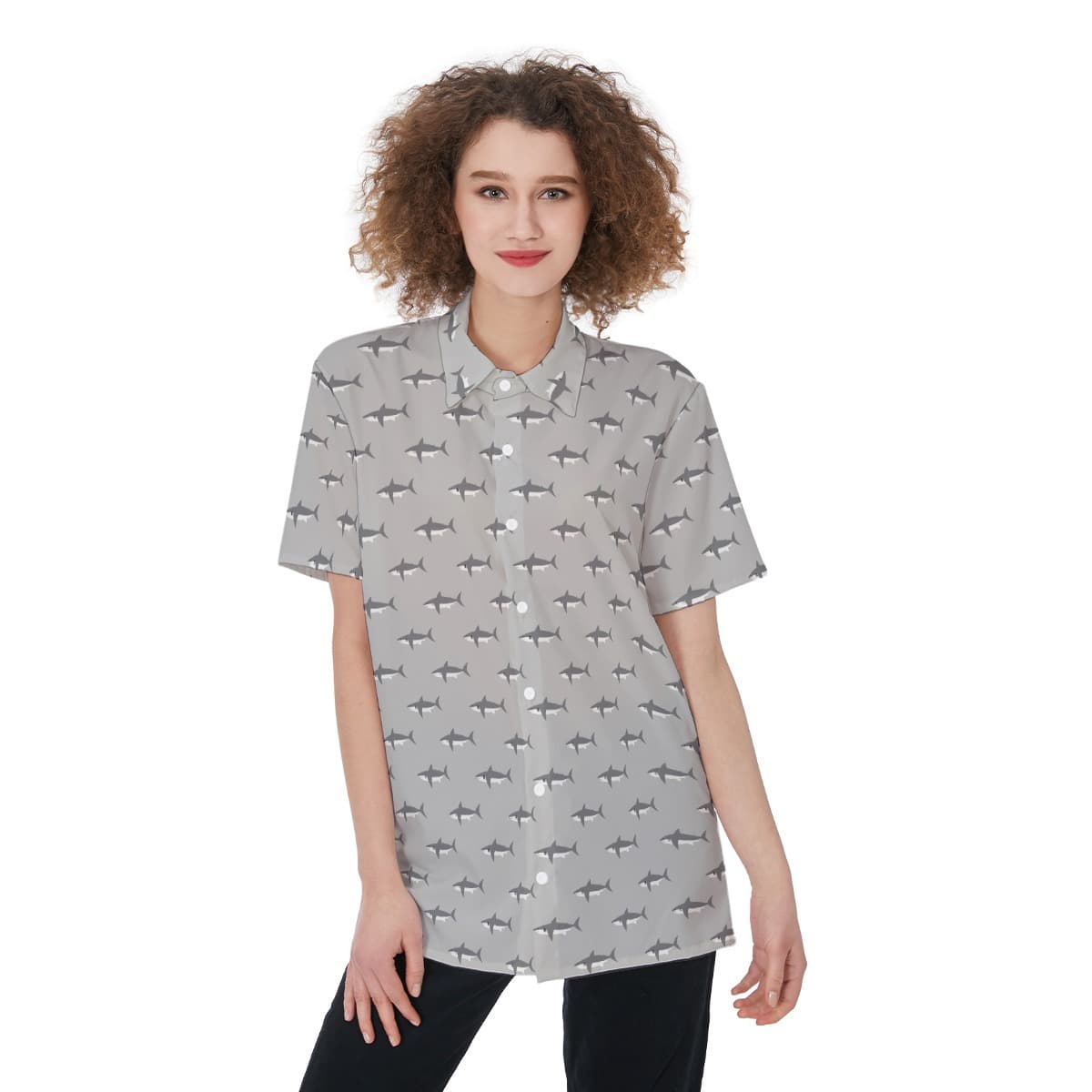 Mommy-Shark-Gray-Hawaiian-Shirt-For-Women (1)