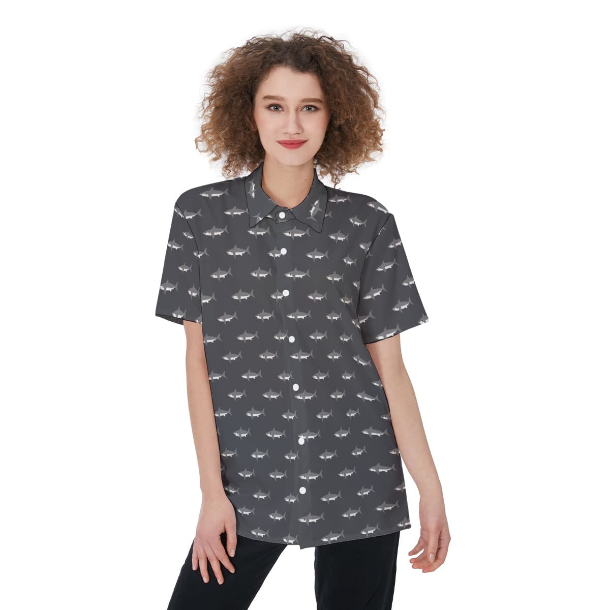 Mommy Shark Hawaiian Shirt For Women (1)