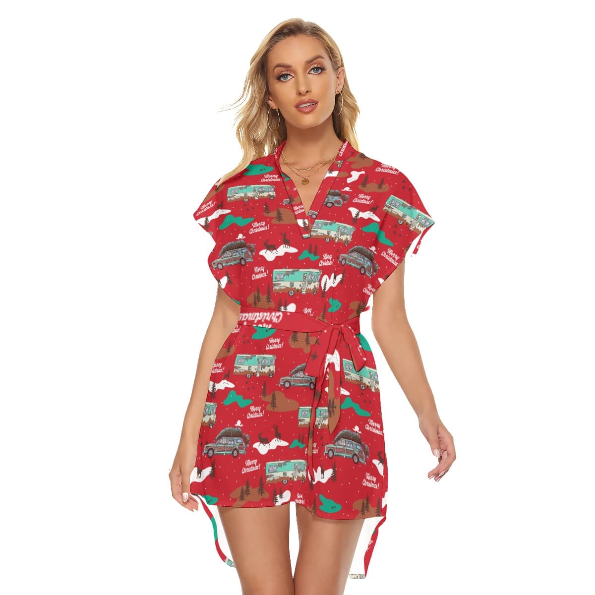 National Lampoons Hawaiian Dress With Tie (1)