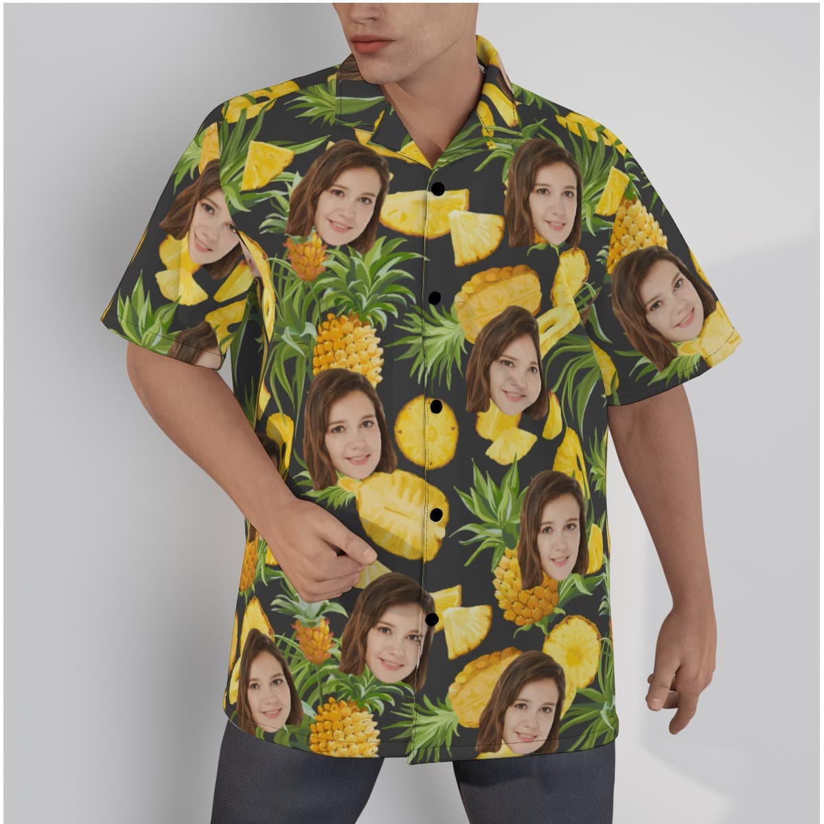 Pineapple Custom Hawaiian Shirt With Face (1)
