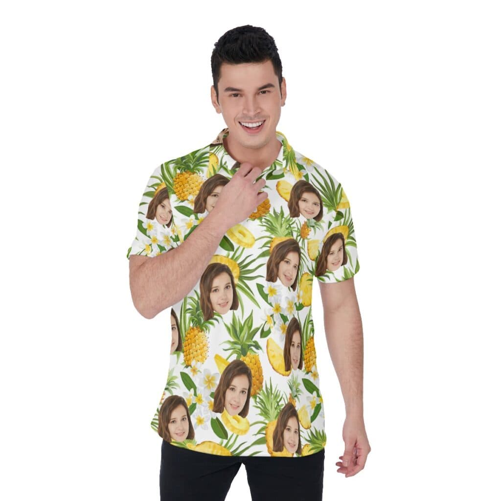 Pineapple Custom Tropical Collar Shirt With Face (1)