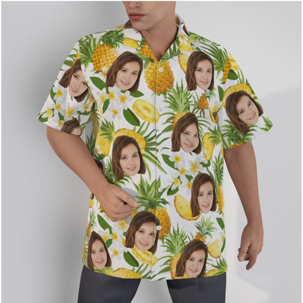 Pineapple Custom Tropical Hawaiian Shirt With Face (1)