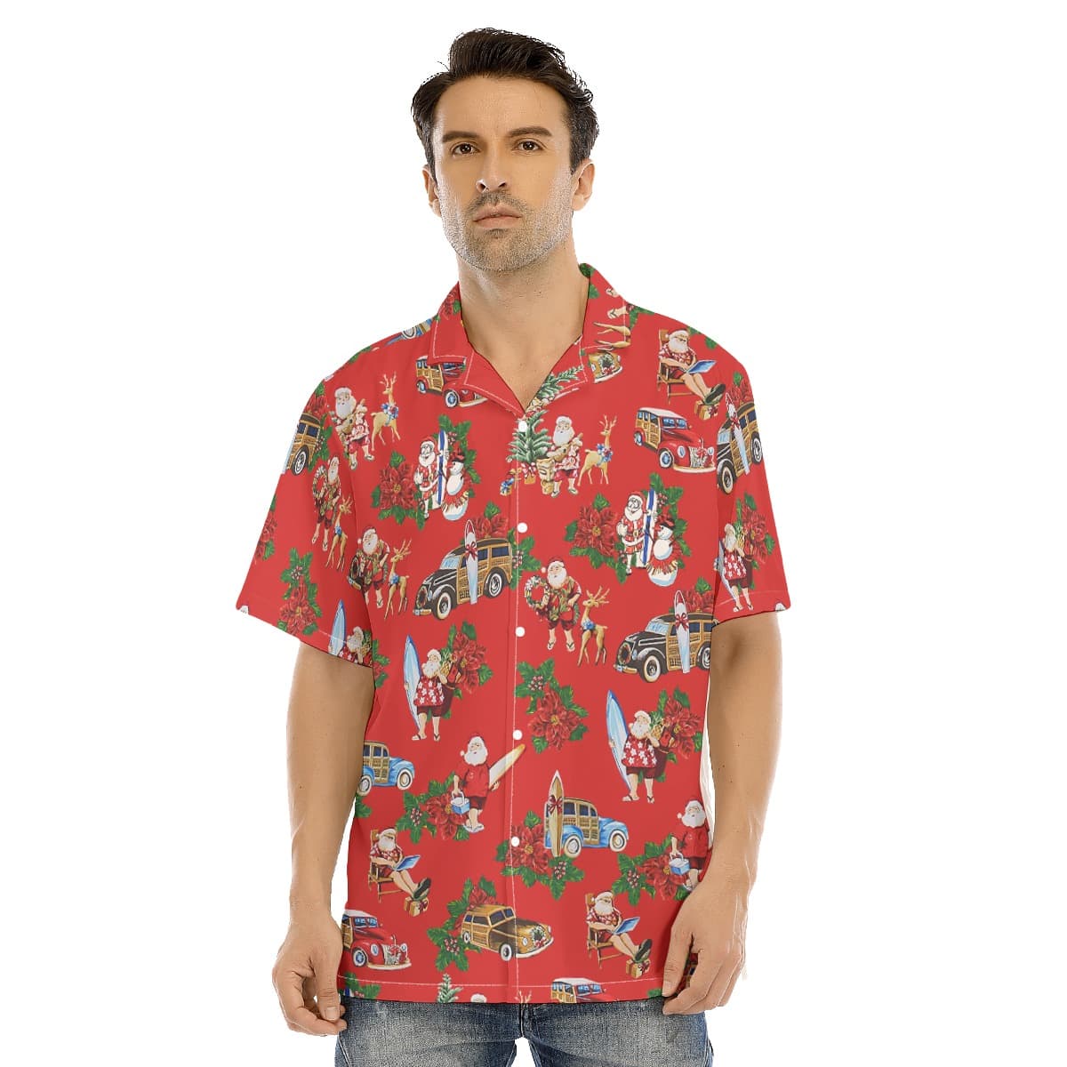 Summer Vacation Santa Claus Hawaiian Shirt For Men (1)
