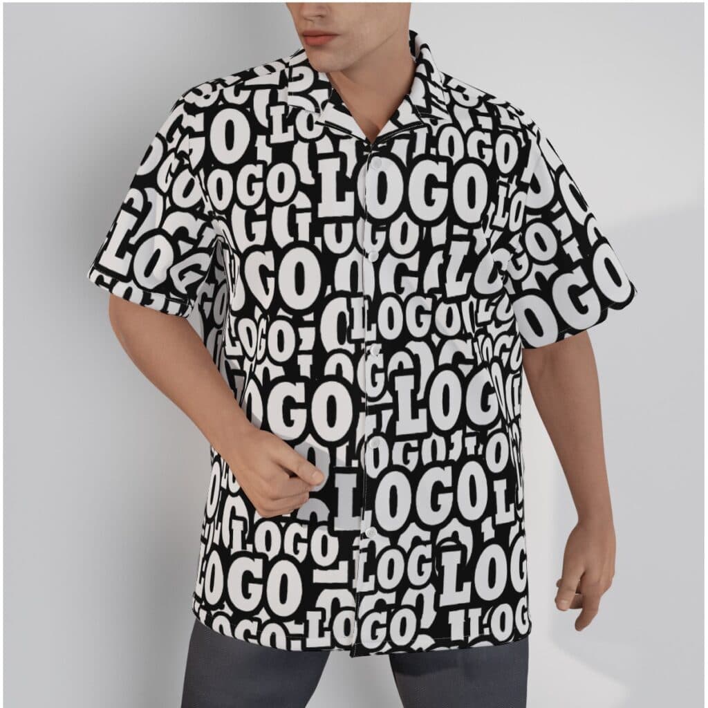 Team Hawaiian Shirt With Custom Logo