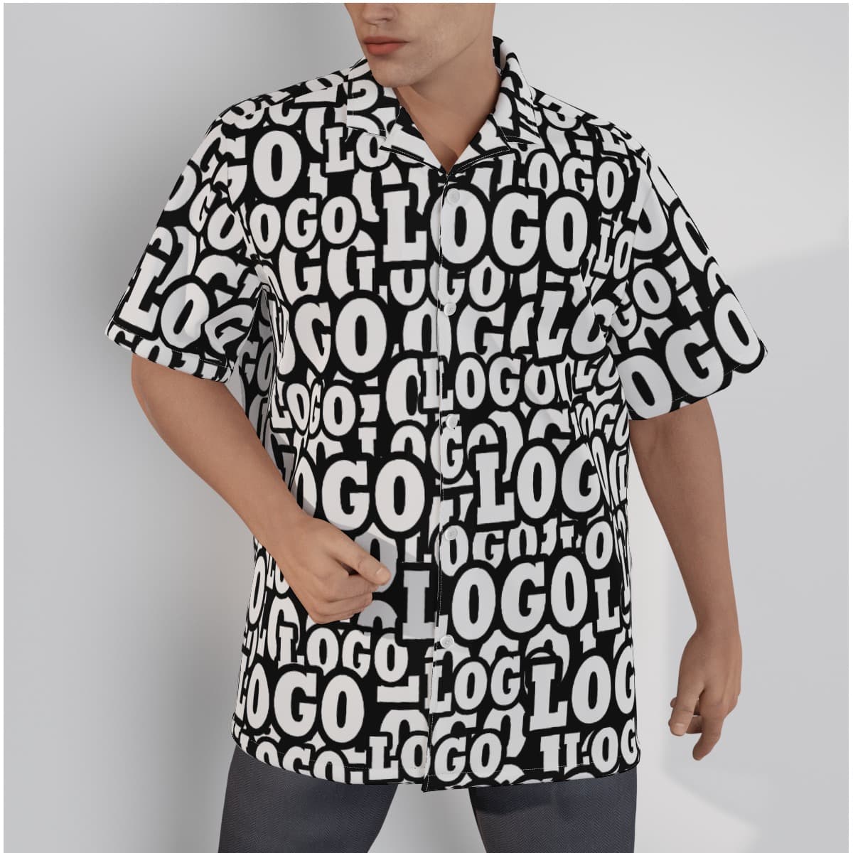 Team Hawaiian Shirt With Custom Logo