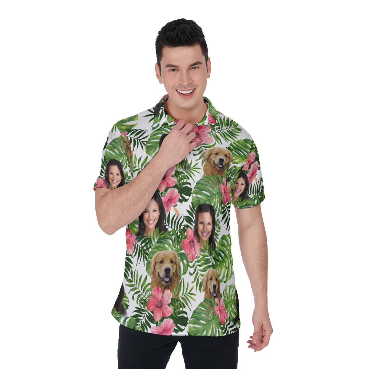 Tropical Men's Polo Shirt With 2 Faces (1)