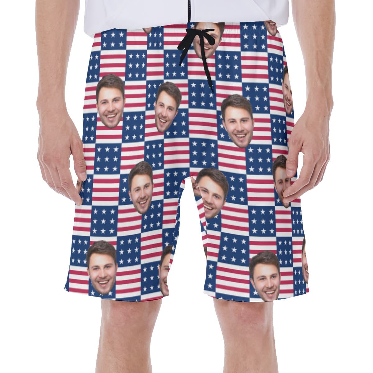 USA Flags Custom Multi Face Men’s Swim Trunks (6)