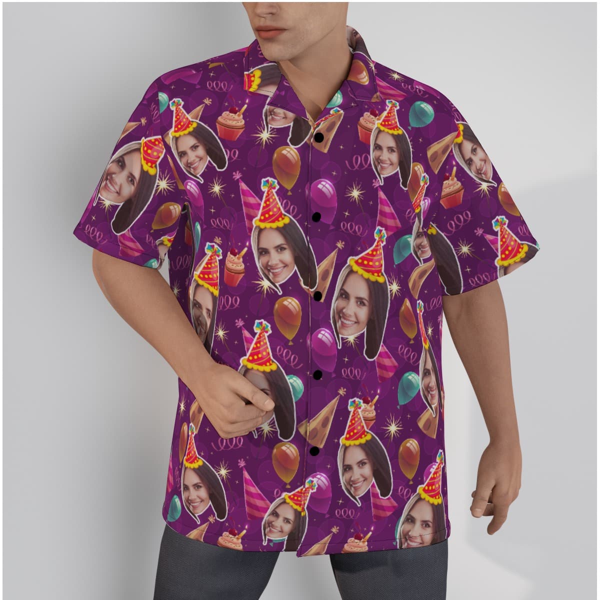 Unique Birthday Gift Custom Face Hawaiian Shirt For Men