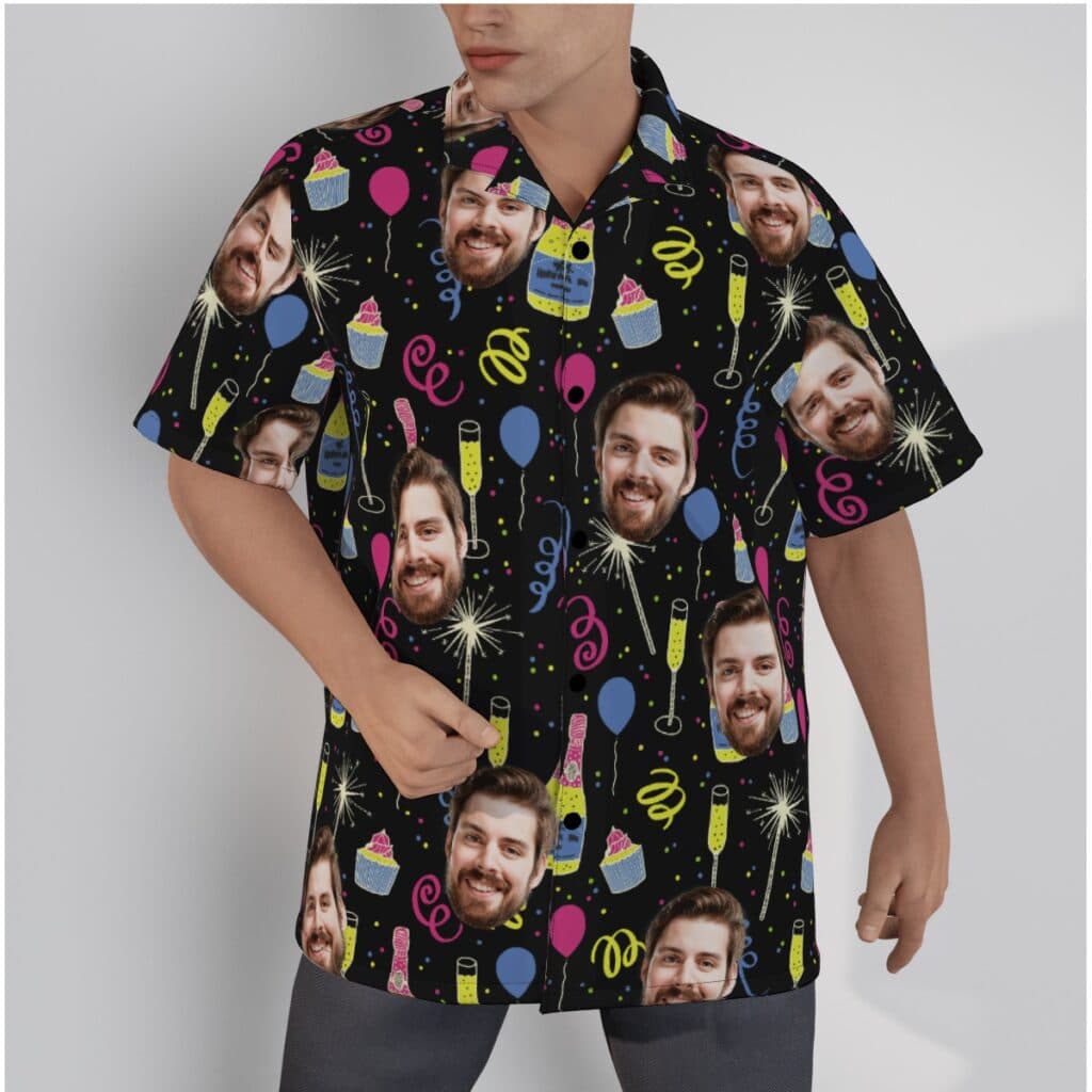 Unique Birthday Gift Hawaiian Shirt With Custom Face (1)