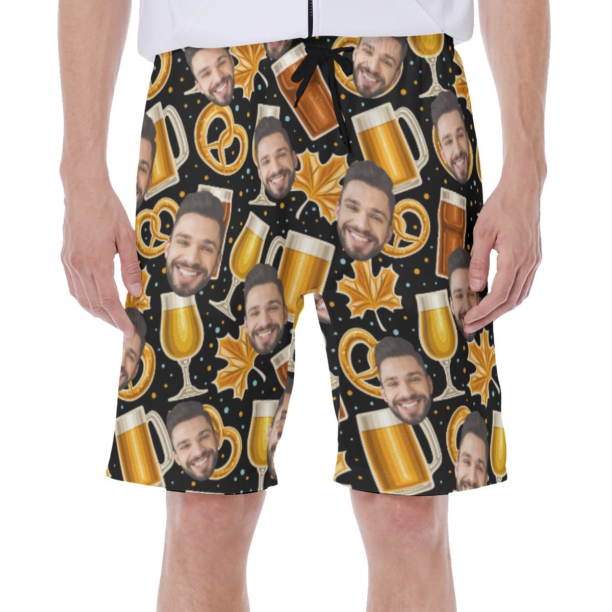 Unique Cheer Thanksgiving Men's Shorts With Custom Face (1)
