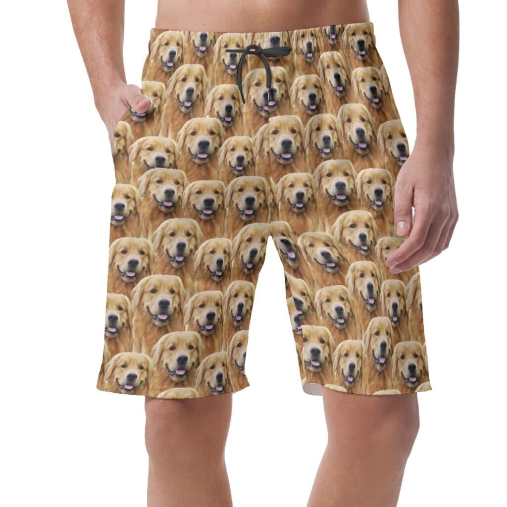 Unique Custom Hawaiian Summer Beach Shorts With Multiple Dog Face