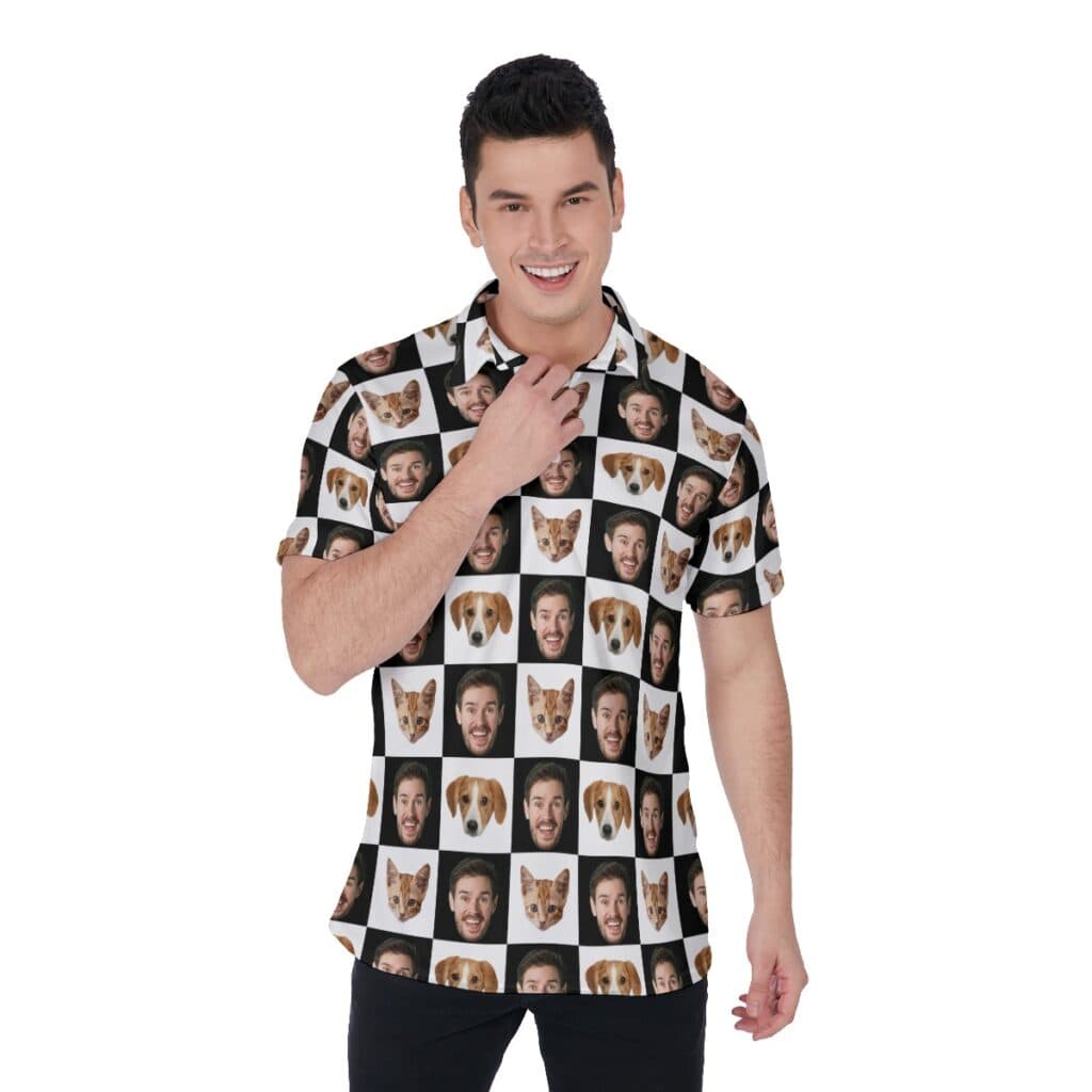 Unique Custom Multiple Faces Golf Shirt (1)