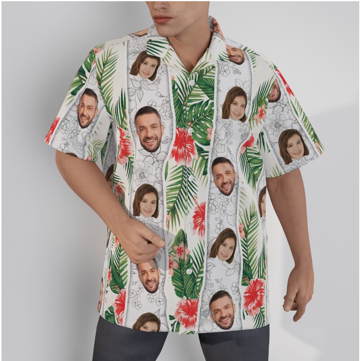 Unique Hibiscus Tropical Custom 2 Face Hawaiian Shirt (1)