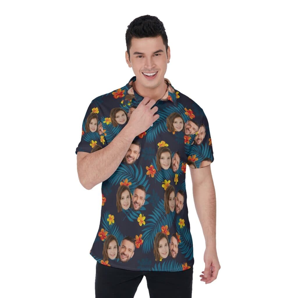 Unique Tropical Custom 2 Faces Men's Polo Shirt (1)