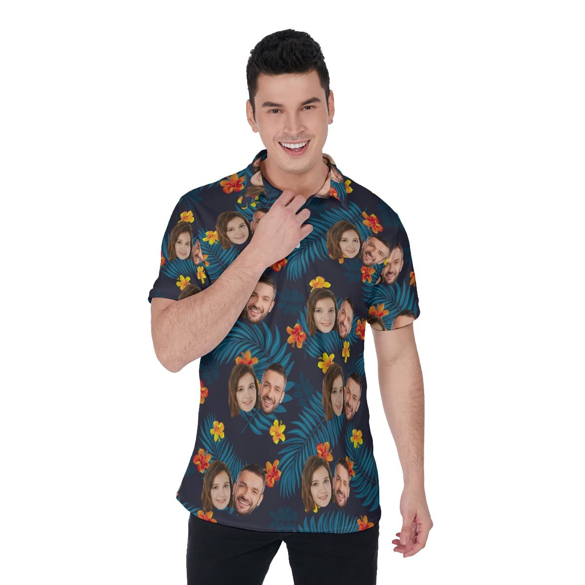 Unique Tropical Custom 2 Faces Men's Polo Shirt (1)