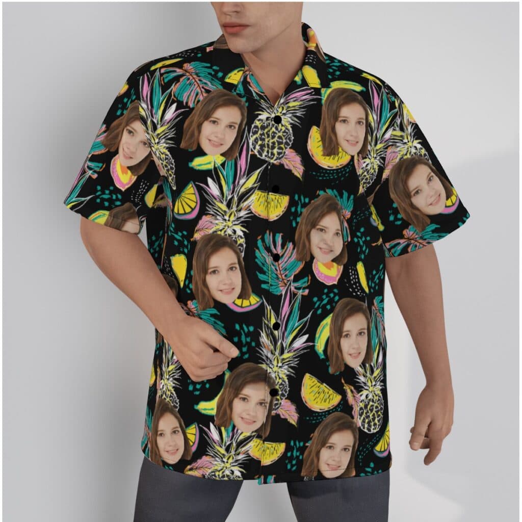 Vintage Pineapple Custom Face Hawaiian Shirt (1)
