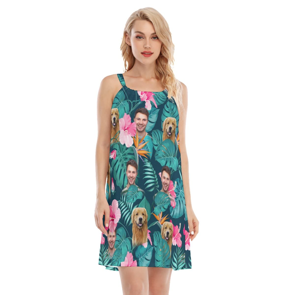 Women’s Custom Floral Hawaiian Dress (3)
