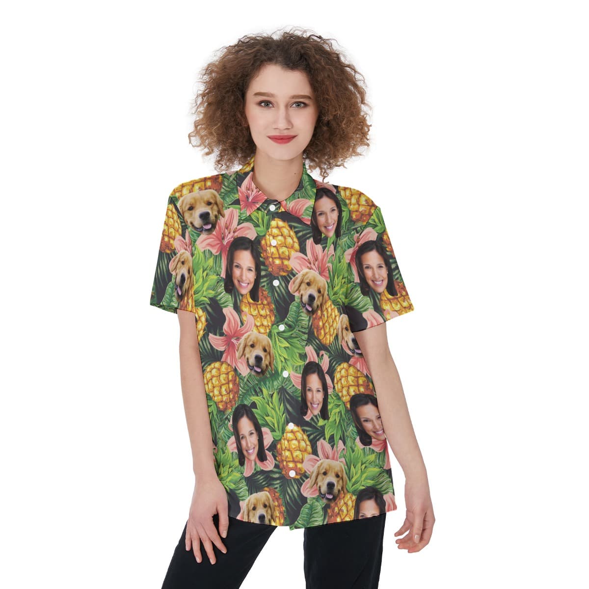 Women’s Pet And Owner Custom Hawaiian Shirt (1)