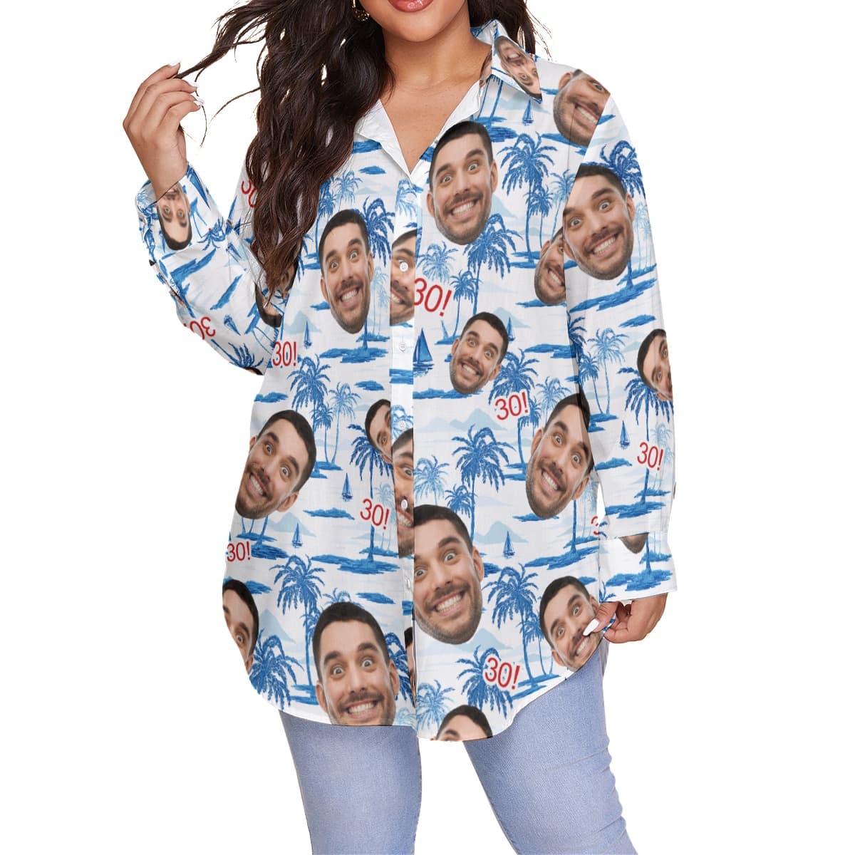 Custom Birthday Hawaiian Plus Size Shirt With Face And Age (4)