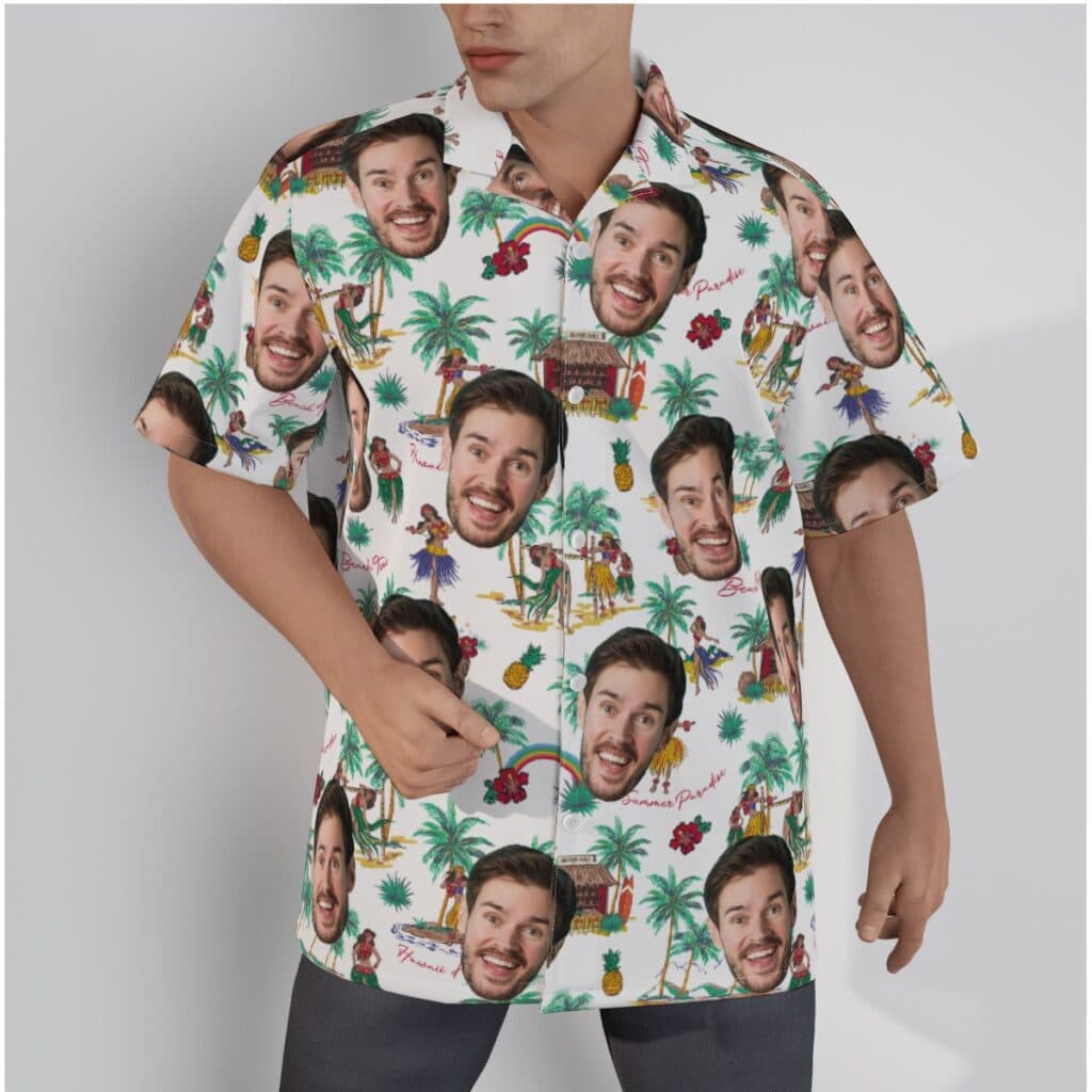 Custom Face Beach Vibes Hawaiian Shirt