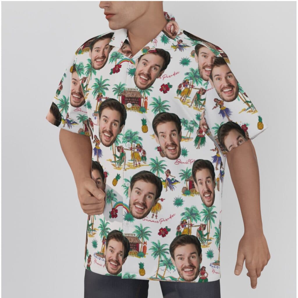 Custom Face Beach Vibes Hawaiian Shirt