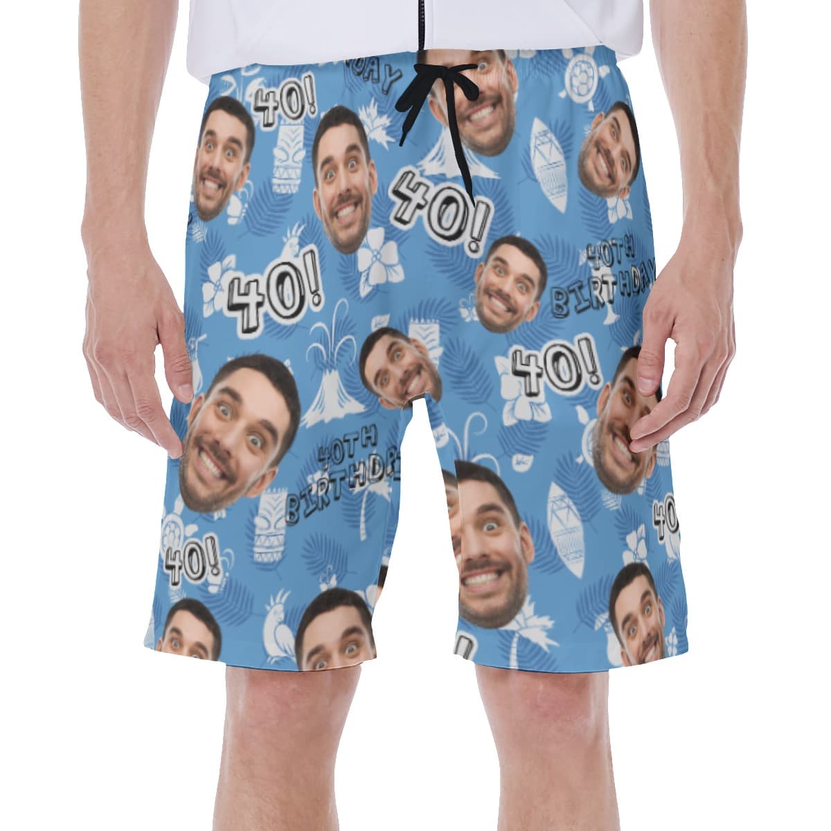 Custom Face Birthday Hawaiian Swimwear For Men