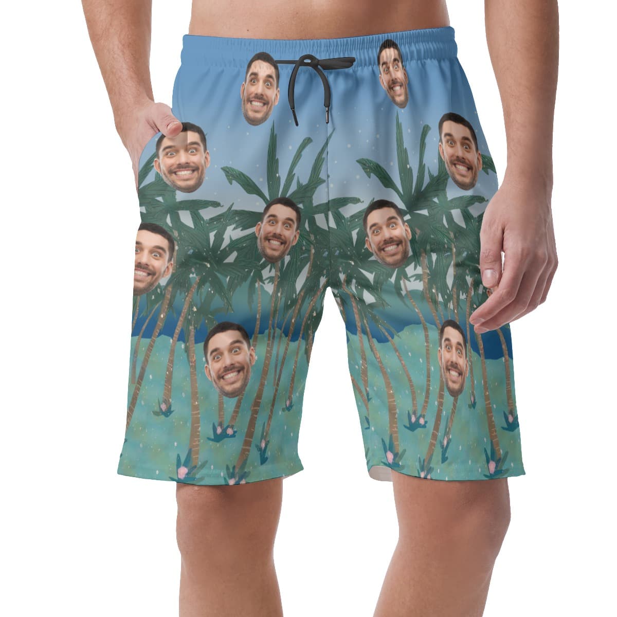 Custom Face Men’s Shorts For Summer (1)