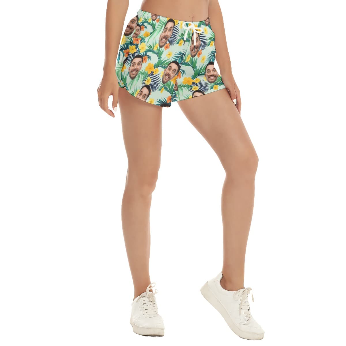 Custom Face Summer Beach Shorts For Girls (2)