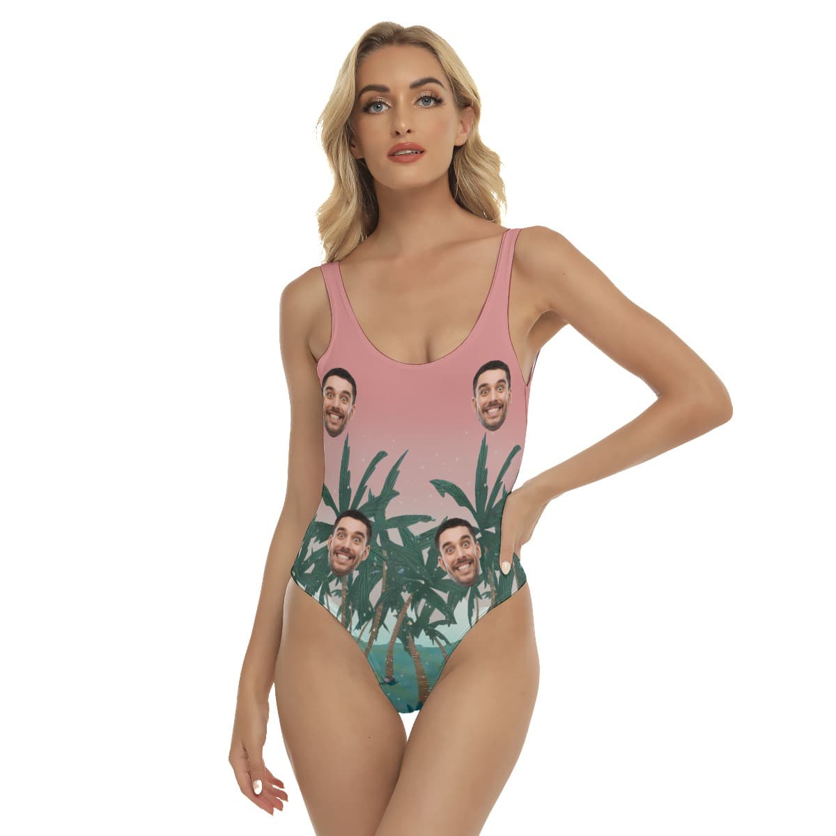 Custom Face Women’s One Piece Swimsuit (1)